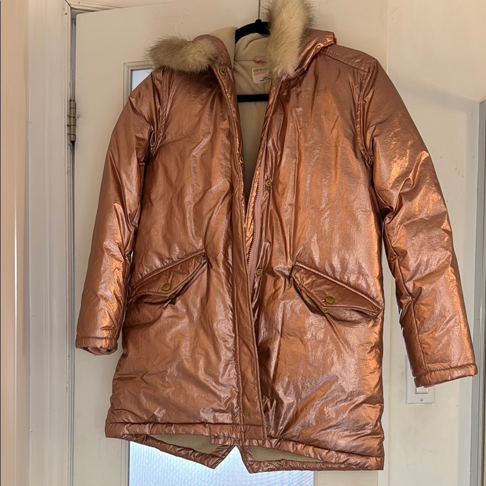 Crewcuts Metallic Pink Puffer Coat